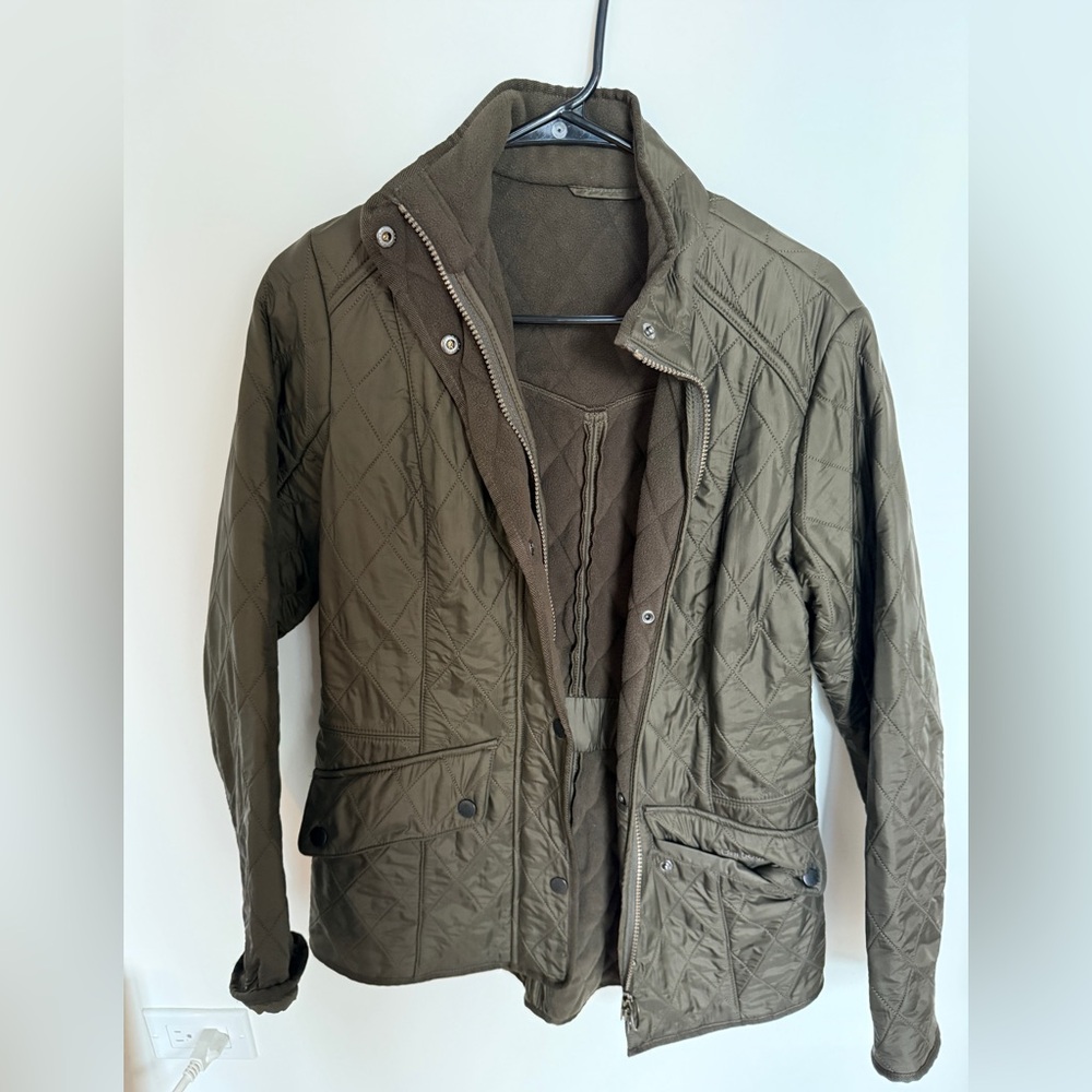 Barbour Cavalry Polarquilt Quilted Jacket in Dark Olive